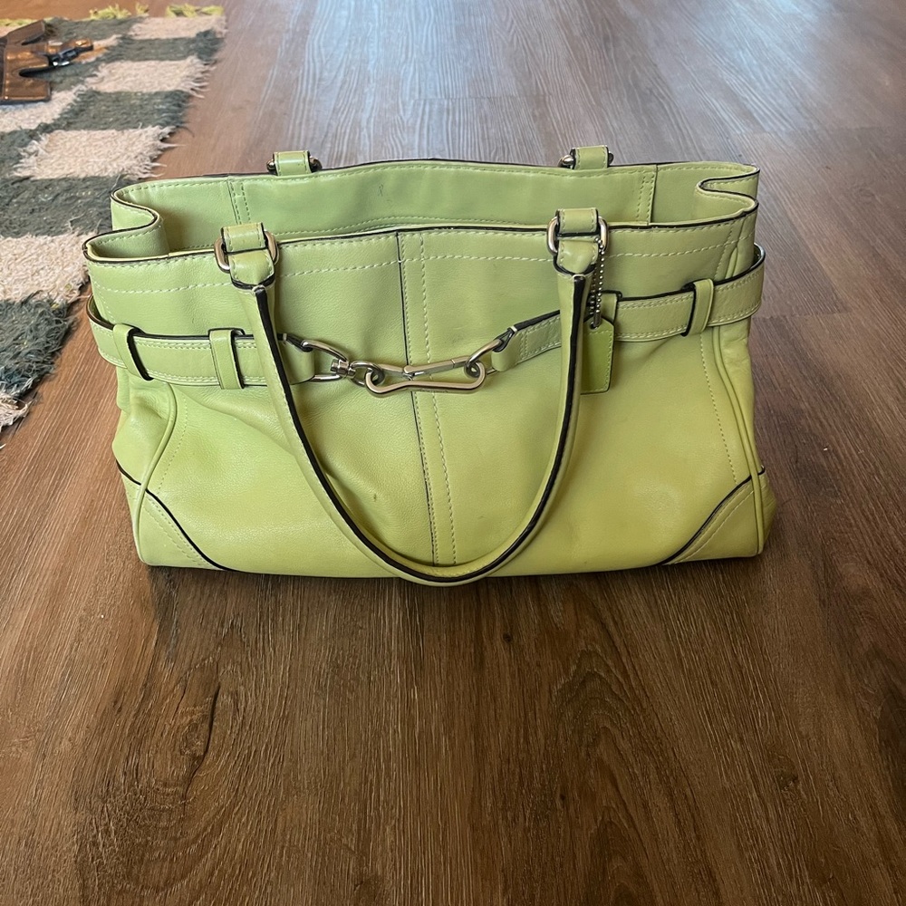 Y2K Green Leather Coach Purse
